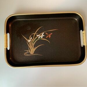 Vintage Asahi Lacquerware Tray Hand Decorated Japan